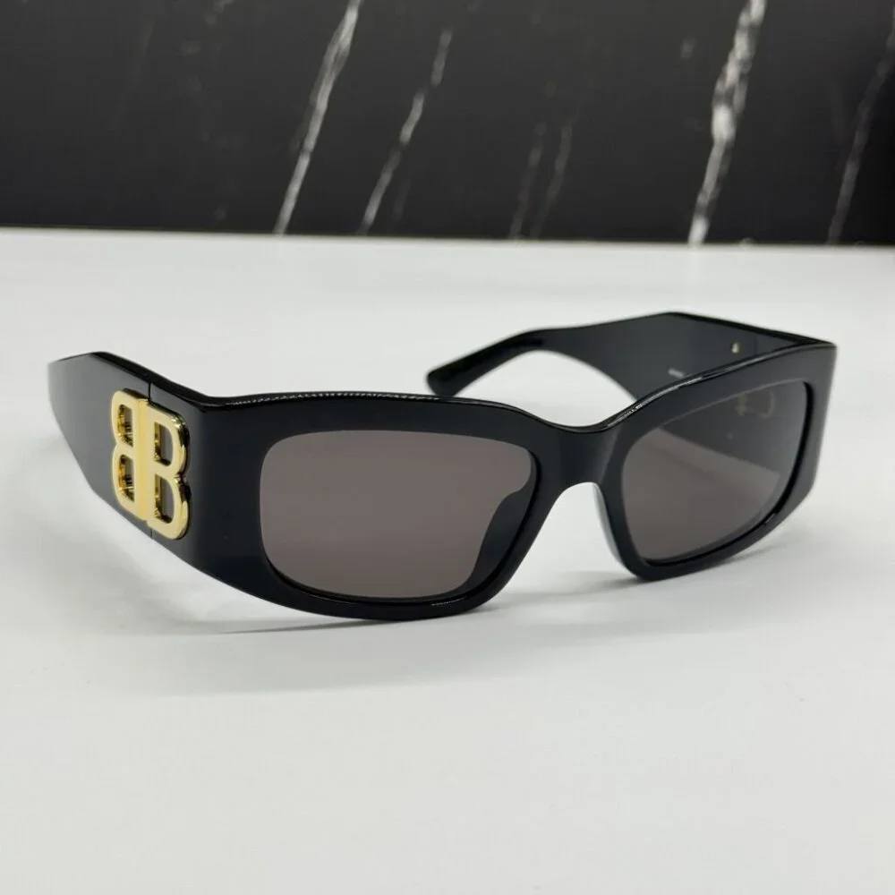 NEW BALENCIAGA BB0360S 005 UNISEX BLACK SUNGLASSES